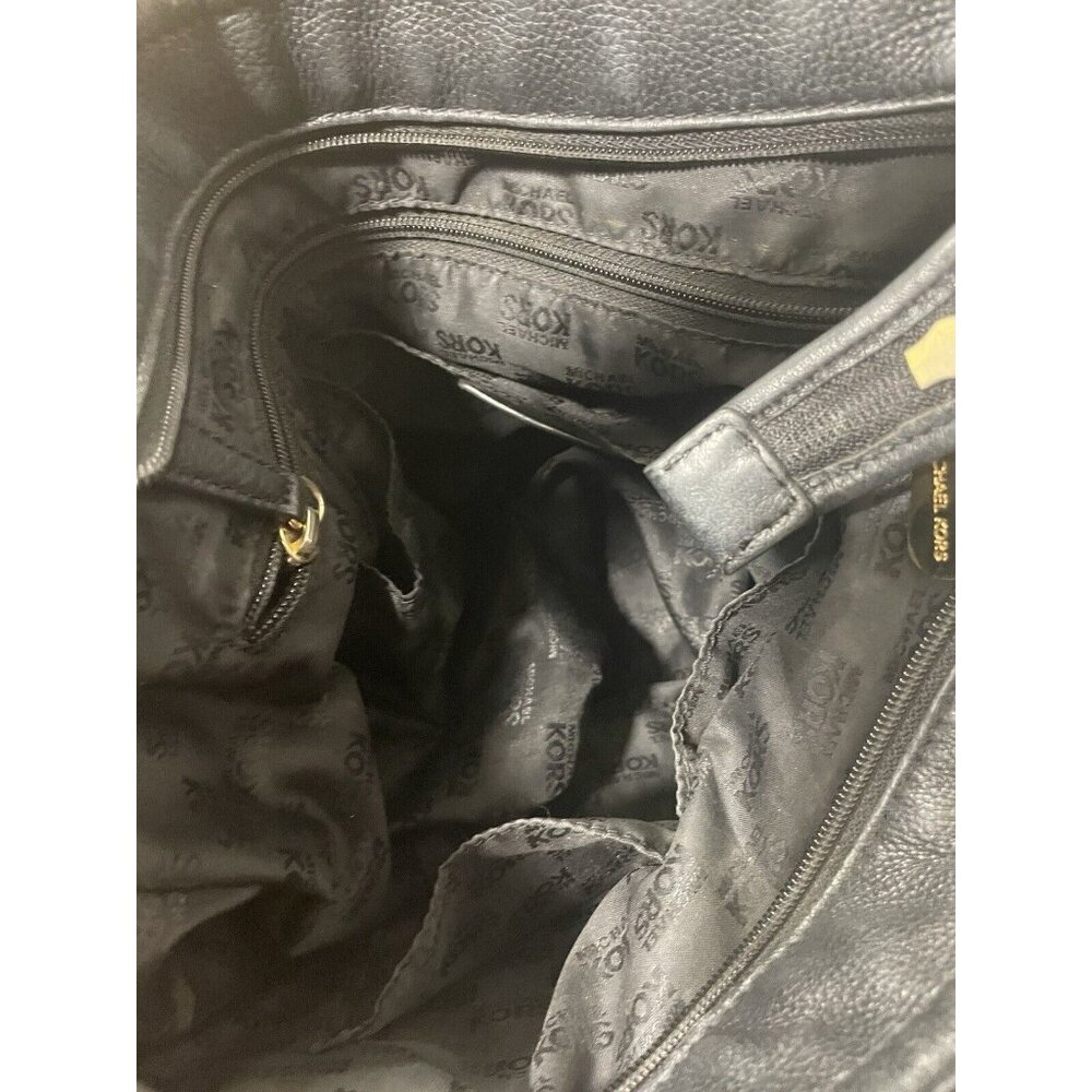 MICHAEL Michael Kors Black Leather Tassel Hobo Handbag - Picture 8 of 8